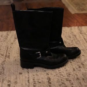 Ralph Lauren black Moto boots